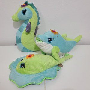 First & Main Kids Aquarium Sparkle Plush Toy Set